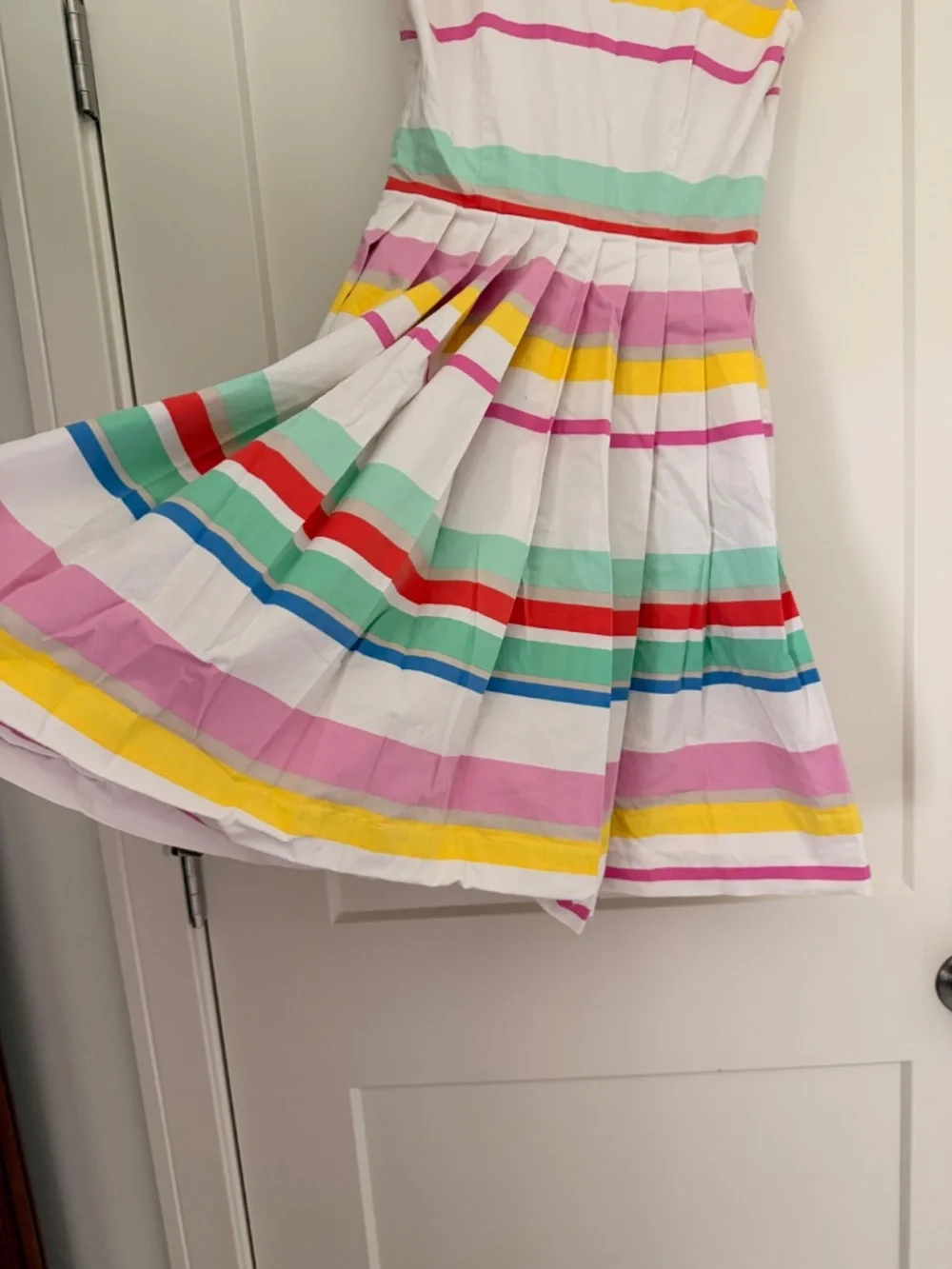 Kate Spade Multi Cape Stripe Shirtdress, Pastel Cotton Dress size